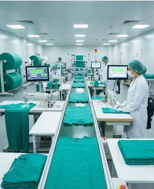 AG Silver Antibakteriyel Ameliyathane Önlüğü